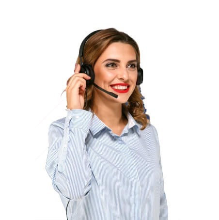 Woman on headset