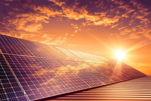 Photo of a solar panel 